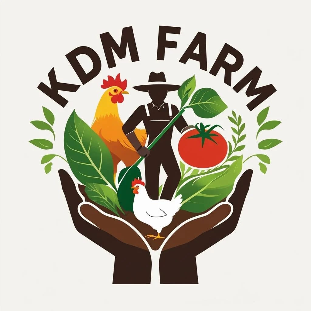 KDM Farm illustrated agricultural brand identity
